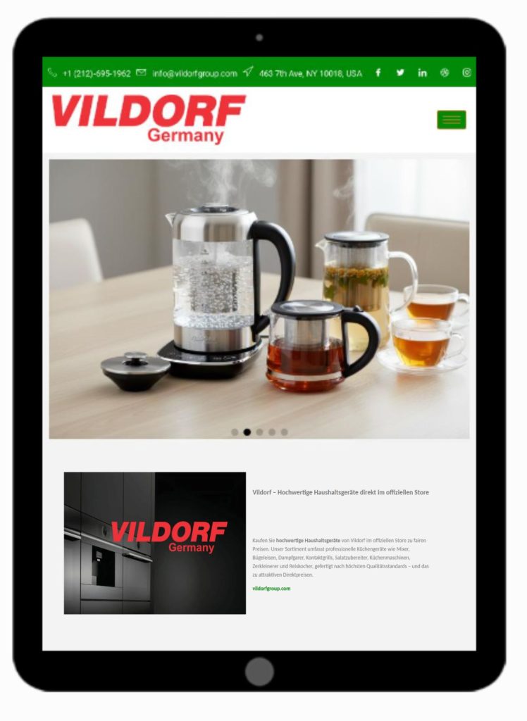 طراحی سایت برند ویلدورف توسط سئو کارما