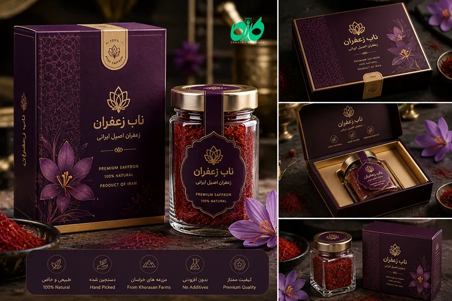 طراحی بسته بندی زعفران
